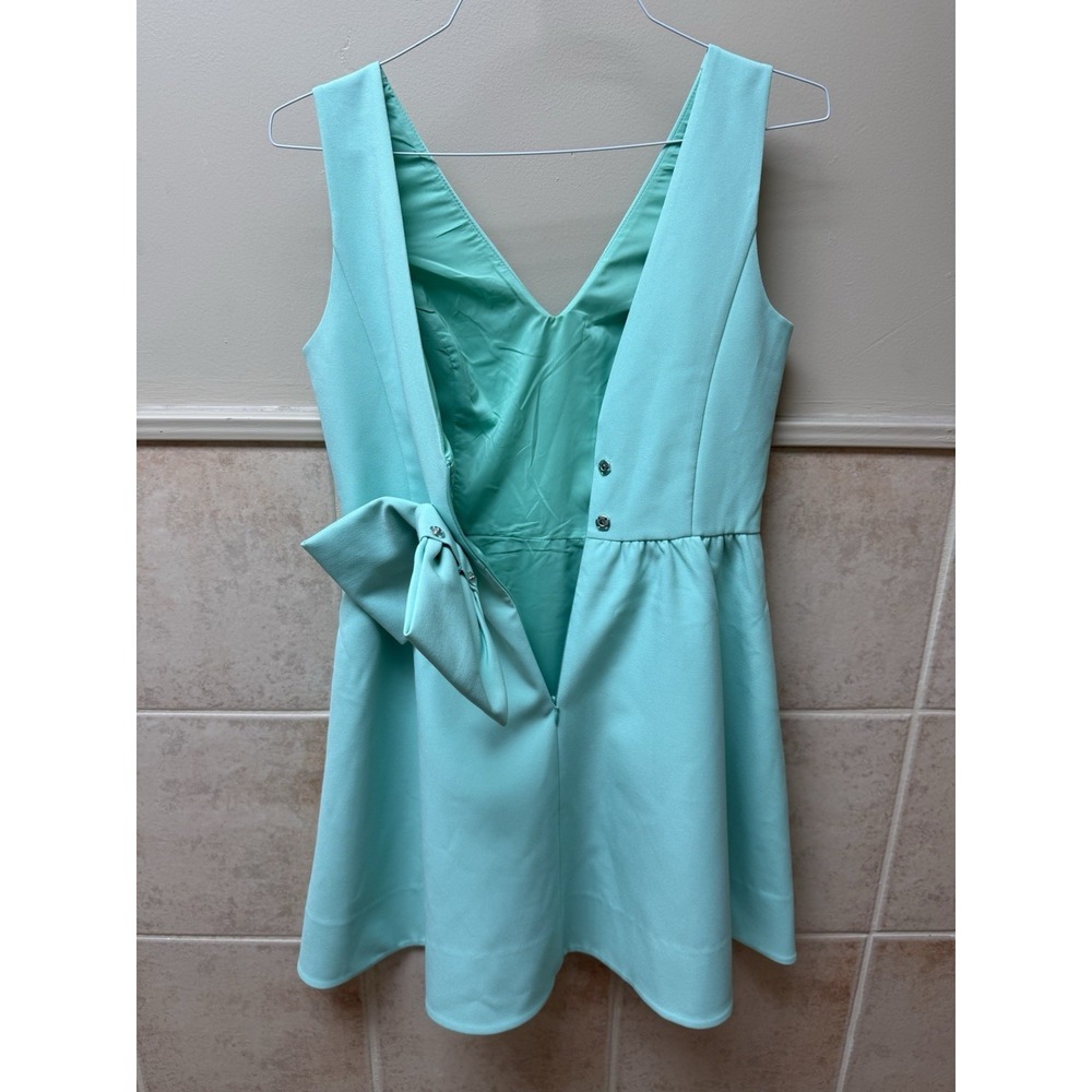 Sail to Sable Mint Green Bow Back Fit & Flare Dress NWOT Size 6 Easter Wedding - Picture 5 of 12
